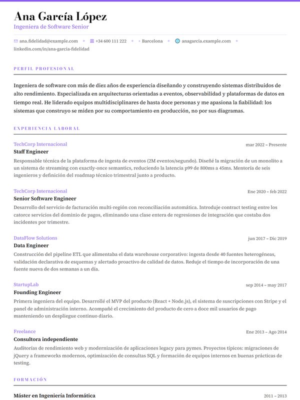 Plantilla de CV Noir Editorial en Suprelis